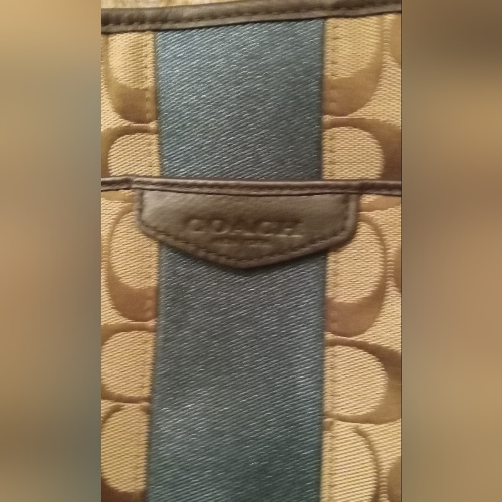 Coach Khaki Canvas And Leather File Bag NWT - Picture 2 of 11
